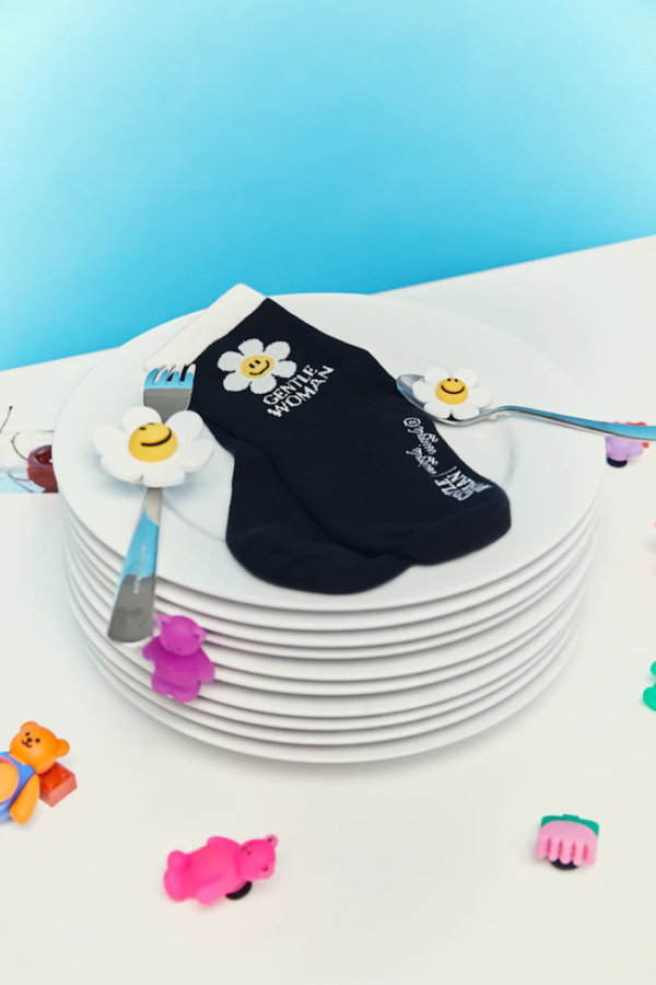 GENTLEWOMAN Smile We Love Socks : BLACK