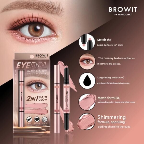 BROWIT by Nongchat Eyedol Matte & Glow Shadow Stick